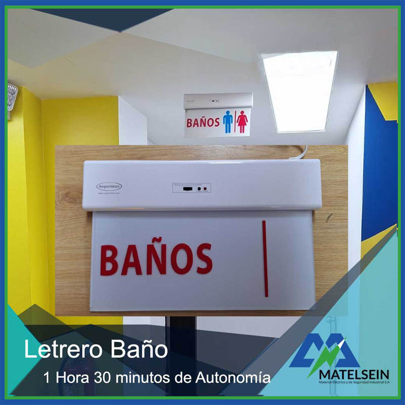 letrero baños